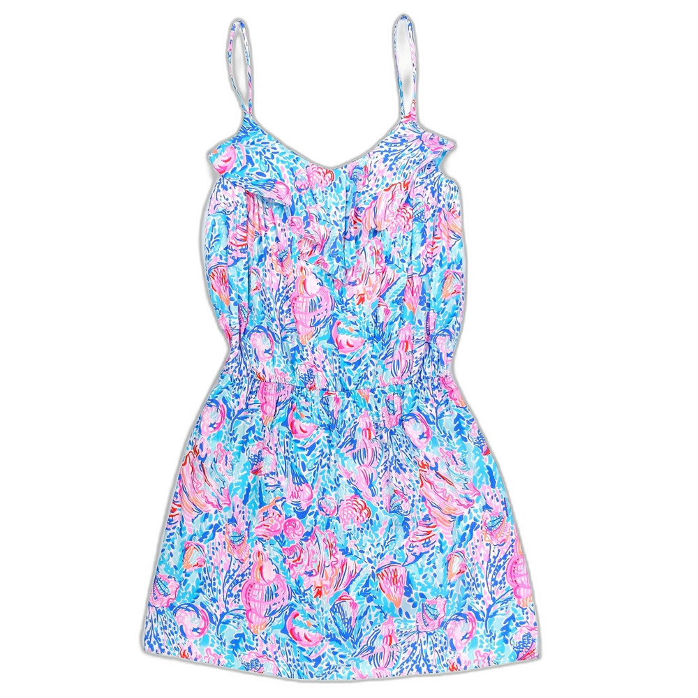 NEW Lilly Pulitzer Zana Romper Treasure Trove Floral 70s Palm Beach Boho Girly